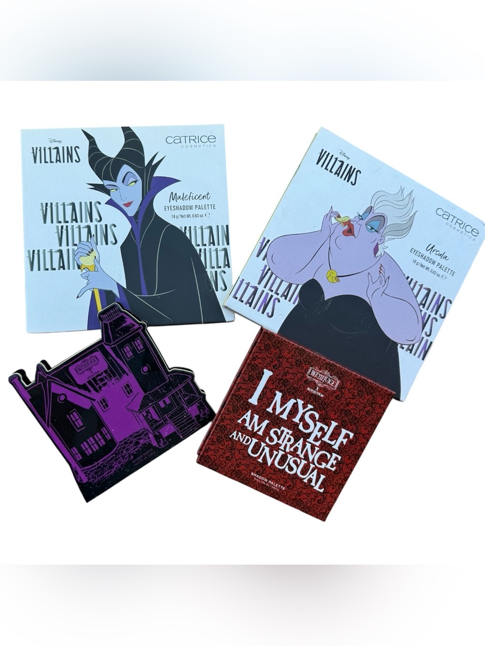 Disney Villain Beetlejuice Lydia Ursula Maleficent Eyeshadow Pallete Makeup